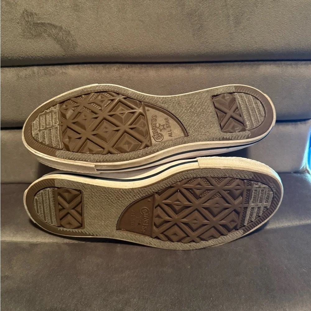 Women’s White Slip-On Converse Sneakers Size 8
